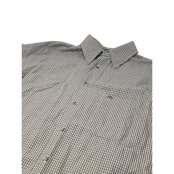 Pendleton Button Up Shirt‎ Size Large Short Sleeve Tan Black Check - Picture 1 of 7